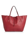 Annabel Ingall Isabella Large Leather Tote In Barberry Red/gold