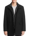 Cole Haan Melton Three-in-one Topper Coat In Black