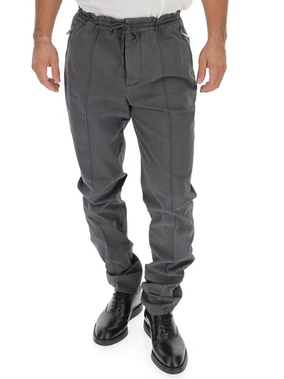 Brunello Cucinelli Drawstring Tailored Trousers In Grey