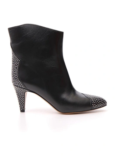 Isabel Marant Étoile Studded Ankle Boots In Black