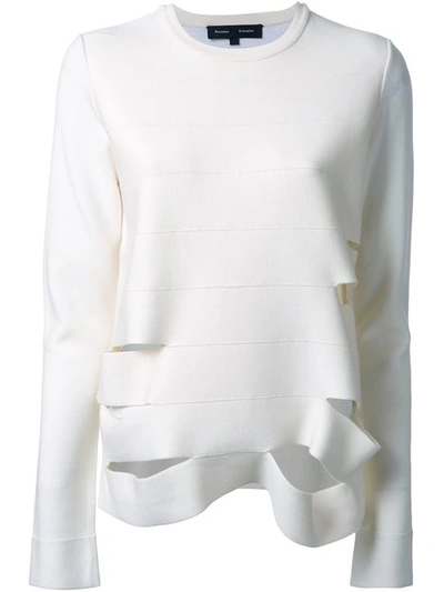 Proenza Schouler Slashed Lightweight Jumper - White