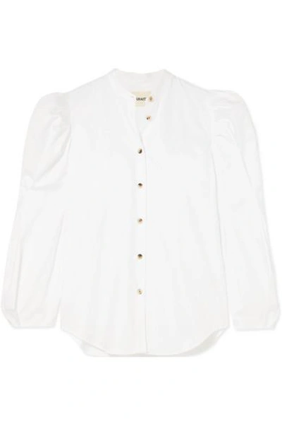 Khaite Rebecca Cotton-poplin Shirt In White