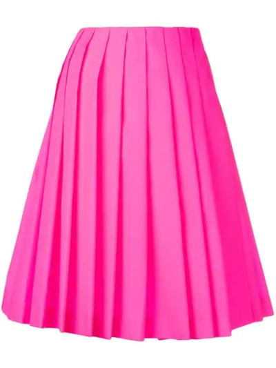 Prada Wrap-effect Pleated Shell Skirt In Pink