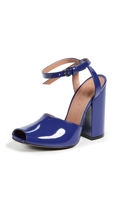 Marni Ankle Strap Sandal Pumps In India Ink