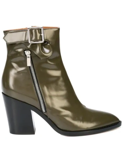 Derek Lam Easton Stack Heel Bootie - Green