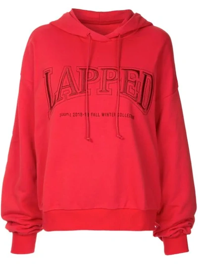 Juunj Lapped Hoodie In Red