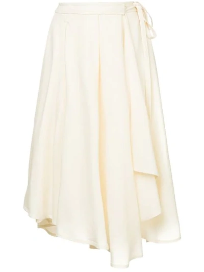 Lemaire Loose Flared Skirt In Neutrals
