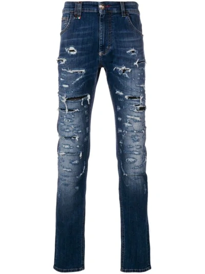 Philipp Plein Ripped Slim In Blue