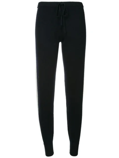 Madeleine Thompson Side Stripe Track Pants In Black