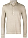 Massimo Alba Longsleeved Polo Shirt In Neutrals