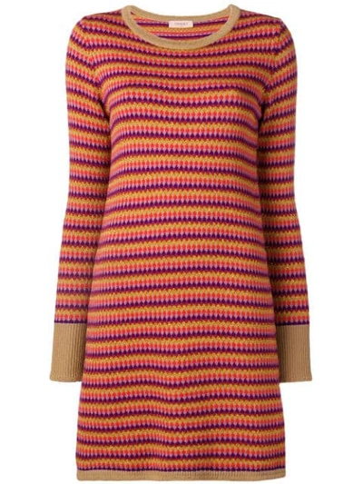Twinset Twin-set Striped Sweater Dress - Pink