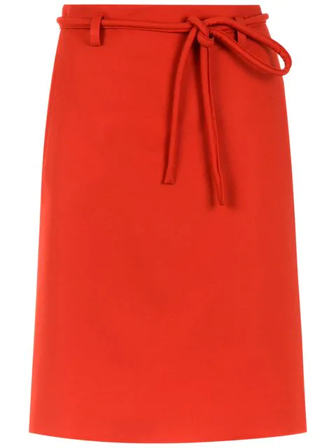 Egrey Skirt With Lace Up Waist - Red | ModeSens