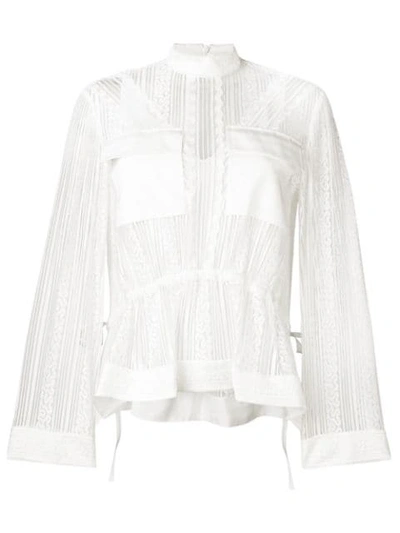 Chloé Lace Blouse In White