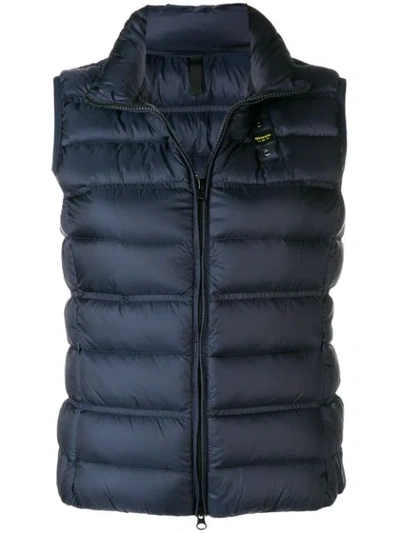 Blauer Puffer Gilet - Blue