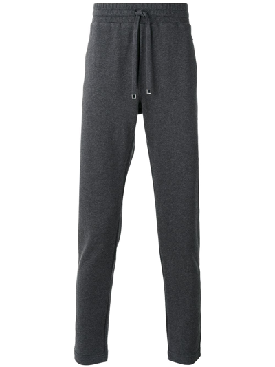 Dolce & Gabbana Drawstring-waist Cotton Track Trousers In Grau