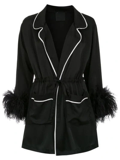 Andrea Bogosian Plum Coat - Black