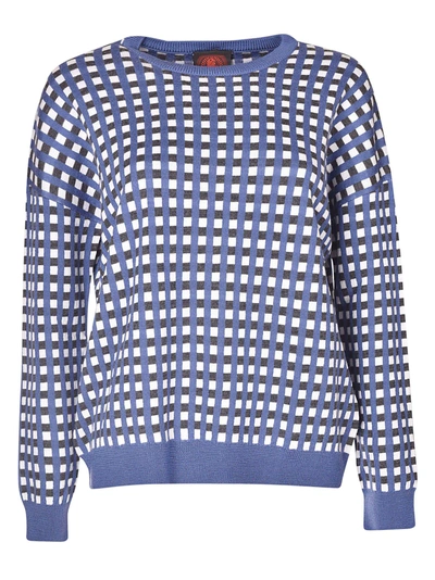 Happy Sheep Patterned Sweater In Blue/multicolor