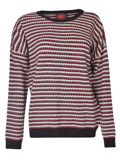 Happy Sheep Patterned Sweater In Red/multicolor