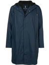 Rains Waterproof Hooded Coat - Blue