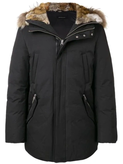 Mackage Edward Fur Hooded Jacket In Black