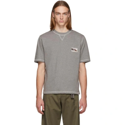 Lhomme Rouge Grey Climber T-shirt In Grey Melang