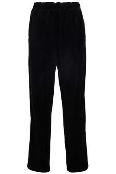 Opening Ceremony Woman Striped Chenille Track Pants Black