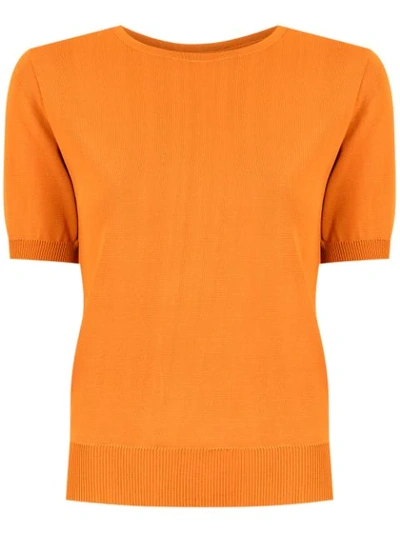 Egrey Pleated Knit Blouse - Yellow