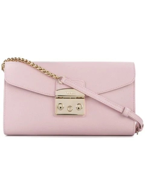 Furla Women's Leather Clutch Handbag Bag Purse Metropolis In Pink ...