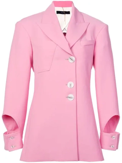 Ellery Cut Out Cuff Blazer In Pink