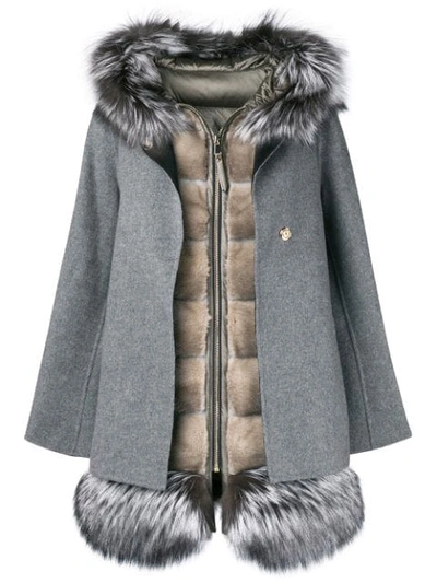 Cara Mila Aurora Gilet Coat Set In Grey