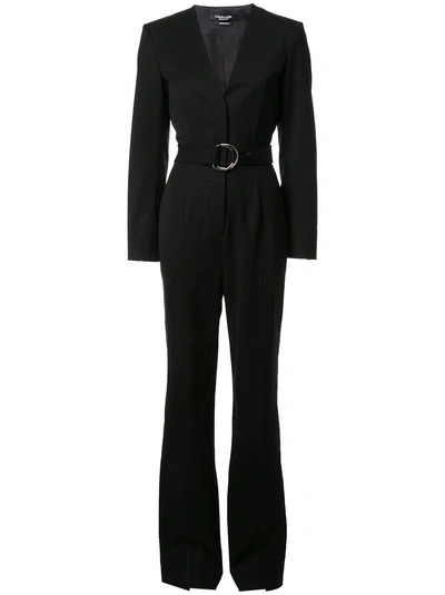 Calvin Klein Belted Tailored Jumpsuit - Black