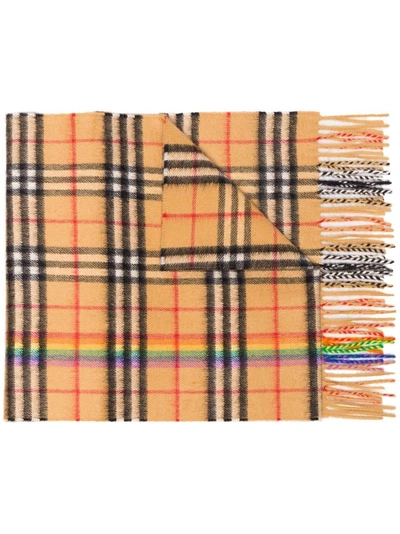Burberry Vintage Checked Scarf - Neutrals In Nude & Neutrals