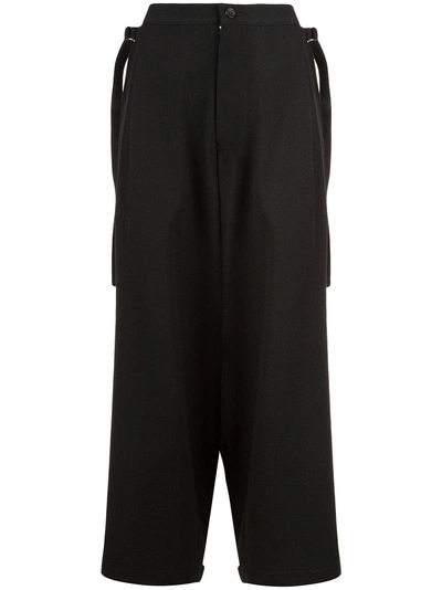 Yohji Yamamoto High-waisted Trousers - Black