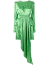 Dodo Bar Or Asymmetric Print Dress In Green