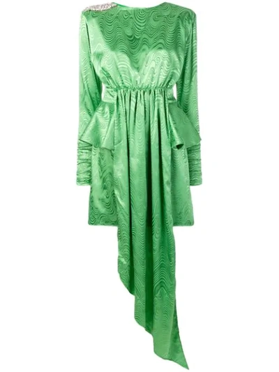 Dodo Bar Or Asymmetric Print Dress In Green