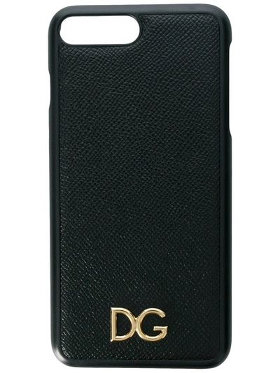 Dolce & Gabbana Logo Plaque Iphone 8 Plus Case In 80999 Nero