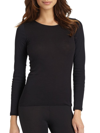 Hanro Cotton Seamless Long-sleeved Top In Black