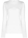Skin Crew Neck Long Sleeve T-shirt In Weiss