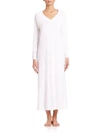 Hanro Pure Essence Long-sleeve Gown In Off White