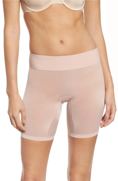 Wolford Sheer Touch Mesh Shapewear Shorts In Pink