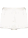 La Perla Reward Silk Night Shorts In White