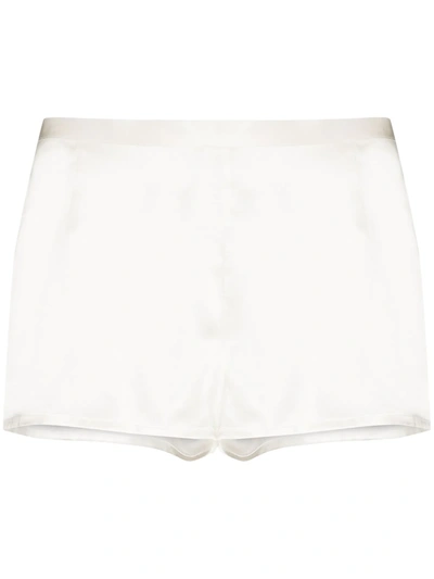 La Perla Reward Silk Night Shorts In White