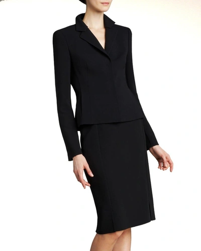 Akris Double-face Pencil Skirt In Black