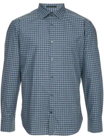 D'urban Checkered Shirt In Blue