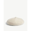 Johnstons Jersey Stitch Cashmere Beret In Natural