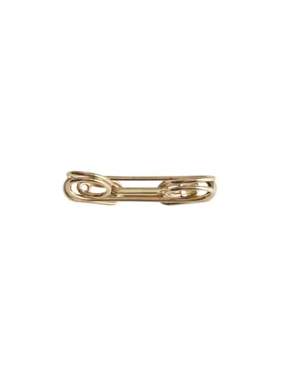 Burberry Gold-plated Link Double Ring In Metallic