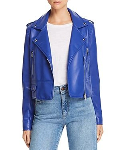 Blanknyc Faux Leather Moto Jacket In Blue My Mind