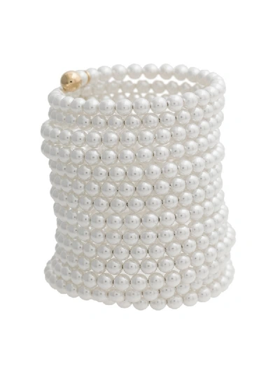 Y/project Y / Project 'cleopatra' Perlenarmband In White