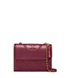 Tory Burch Fleming Convertible Shoulder Bag In Burgundy