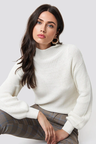 Rut & Circle Quini Rib Sweater - White